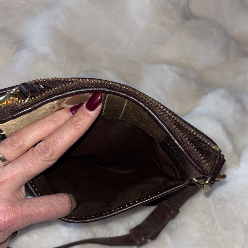 Coach Patchwork Crossbody Bag - Brown and Gold - Picture 5 of 5